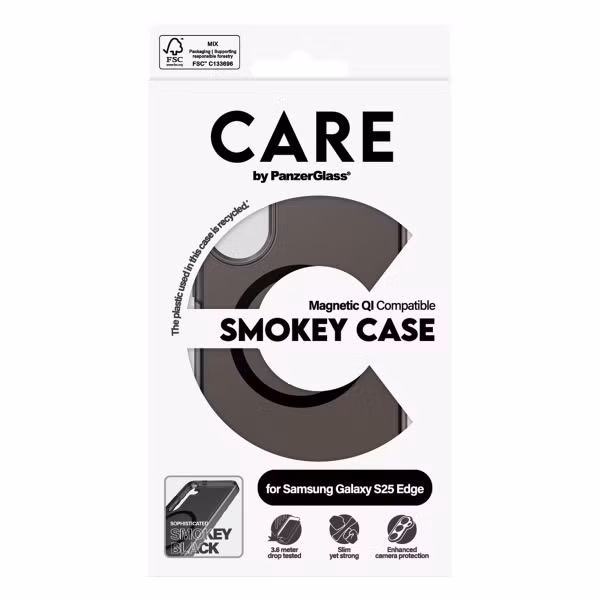 CARE by PanzerGlass Urban Combat Case Samsung Galaxy S25 Edge - Smoke / Black