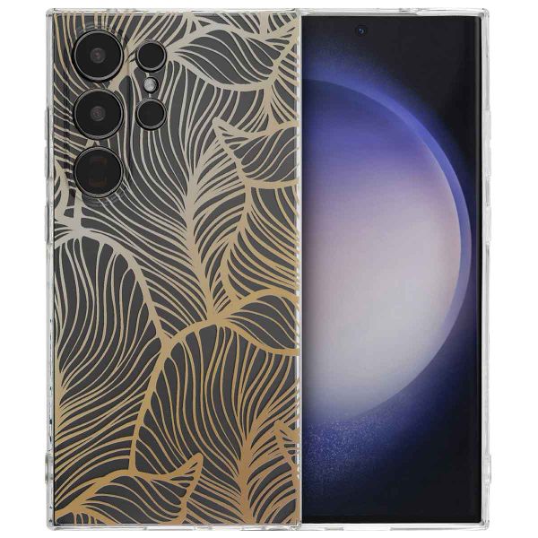 imoshion Design hoesje Samsung Galaxy S24 Ultra - Golden Leaves