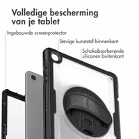 Accezz Rugged Backcover met schouderstrap Samsung Galaxy Tab A9 Plus - Transparent