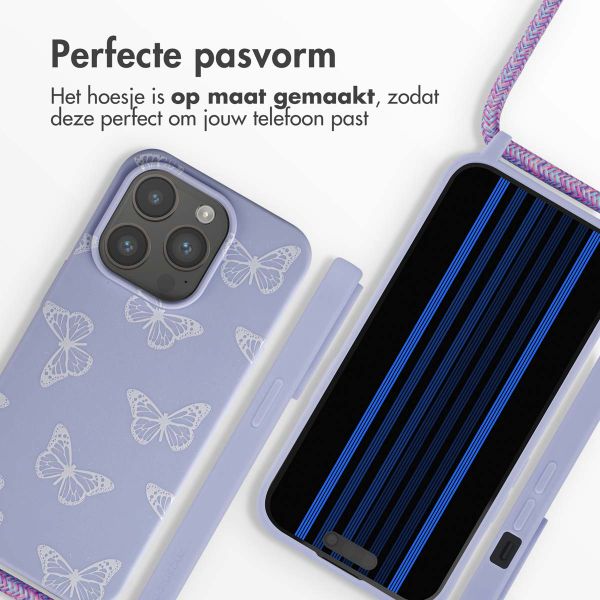 imoshion Siliconen design hoesje met koord Apple iPhone 15 Pro - Butterfly