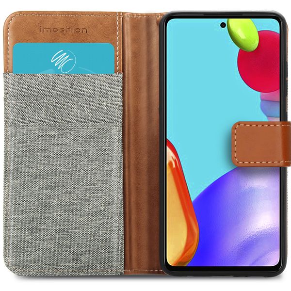imoshion Luxe Canvas Bookcase Samsung Galaxy A72 - Grijs