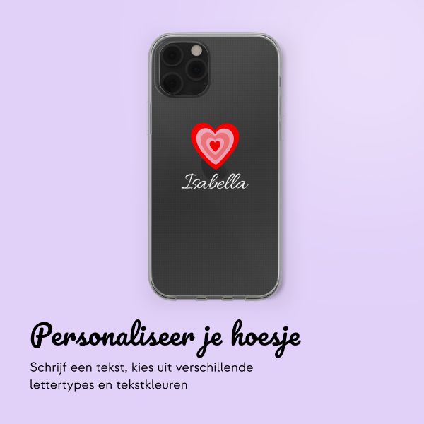 Hoesje met eigen foto en/of tekst Apple iPhone 12 (Pro) - Hartje