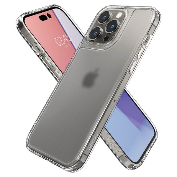 Spigen Quartz Hybrid Matte Clear Backcover iPhone 14 Pro Max - Transparant