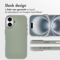 Accezz MagSafe Leather Backcover Apple iPhone 16 - Light Grey