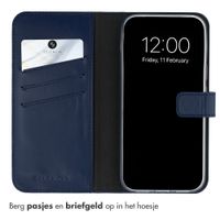 Selencia Echt Leren Bookcase Google Pixel 11 / 11 Pro - Donkerblauw