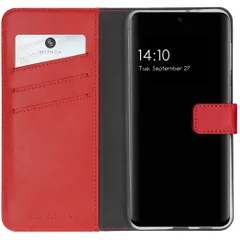 Selencia Echt Leren Bookcase Samsung Galaxy S21 FE - Rood