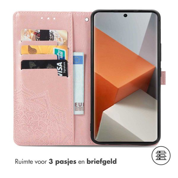 imoshion Mandala Bookcase Xiaomi Redmi Note 13 Pro Plus (5G) - Rosé Goud