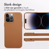 Accezz MagSafe Leather Backcover Apple iPhone 14 Pro Max - Sienna Brown