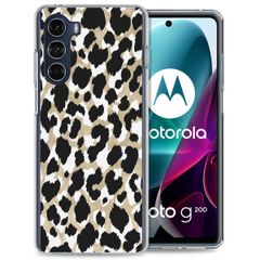 imoshion Design hoesje Motorola Moto G200 - Luipaard / Zwart