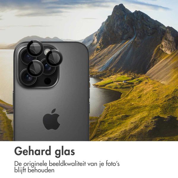 imoshion 2 Pack Camera lens protector Apple iPhone 16 Pro / 16 Pro Max - Zwart / Titanium