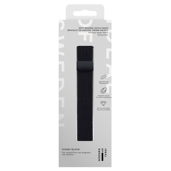 iDeal of Sweden Soft Braid Watch Band Apple Watch | 44/45/46/49 mm - Iconic Black