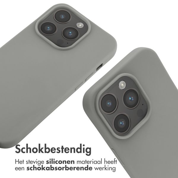 imoshion Siliconen hoesje met koord iPhone 14 Pro - Lichtgrijs