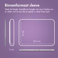 imoshion Laptop hoes 14 inch - Laptopsleeve met vak - Royal Plum
