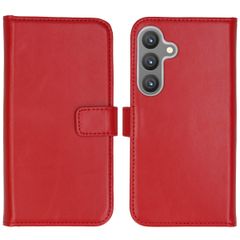 Selencia Echt Leren Bookcase Samsung Galaxy S24 - Rood