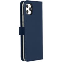 Selencia Echt Leren Bookcase iPhone 11 Pro Max - Blauw