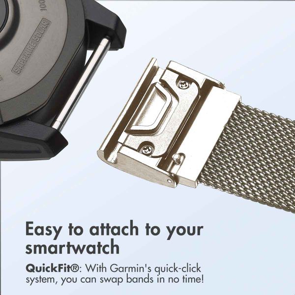 imoshion QuickFit® Milanese Band - Garmin 20 mm Connector - Size L/XL - Starlight