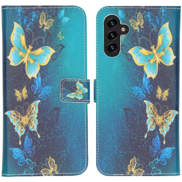 imoshion Design Softcase Bookcase Samsung Galaxy A13 (5G) / A04s - Blue Butterfly