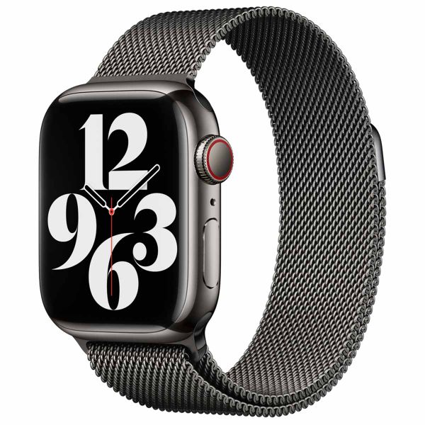 Apple Milanese Loop Band Apple Watch Series 1 t/m 10 / SE / Ultra (2) (44/45/46/49 mm) - Graphite