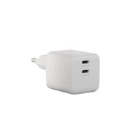 Zens Compact Oplader 2x USB-C 45W - Power Adapter - Wit