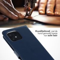 Selencia Echt Leren Bookcase Fairphone 6 - Donkerblauw