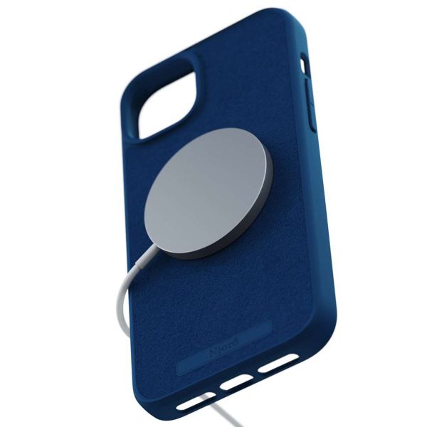 Njorð Collections Suède Comfort+ Case MagSafe iPhone 15 Plus - Blue