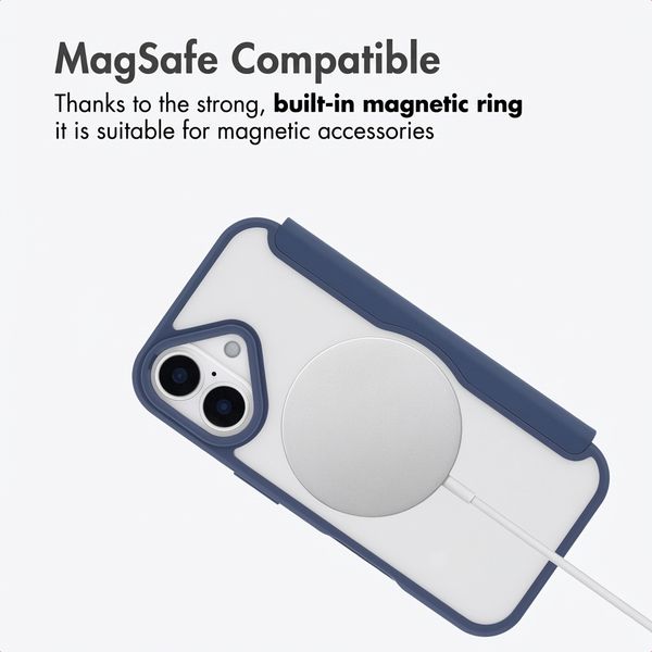 imoshion Transparante Bookcase met MagSafe Apple iPhone 17 - Blauw
