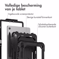 Accezz Rugged Backcover met schouderstrap Samsung Galaxy Tab S10 Lite / S9 11 inch / S10 FE / S9 FE 10.9 inch - Zwart