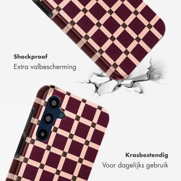 Selencia Vivid Backcover Samsung Galaxy A16 - Check This Burgundy