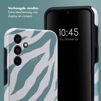 Selencia Vivid Tough Backcover Samsung Galaxy A15 (5G/4G) - Colorful Zebra Pine Blue