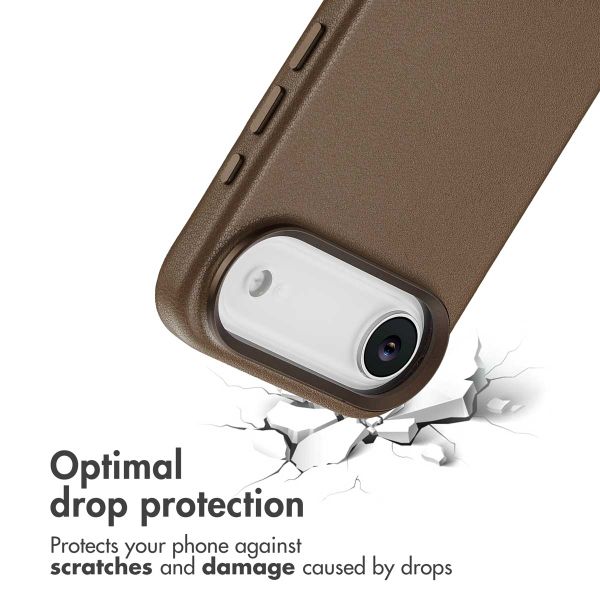 Accezz Leather Back Cover with MagSafe Apple iPhone Air - Coffee Brown