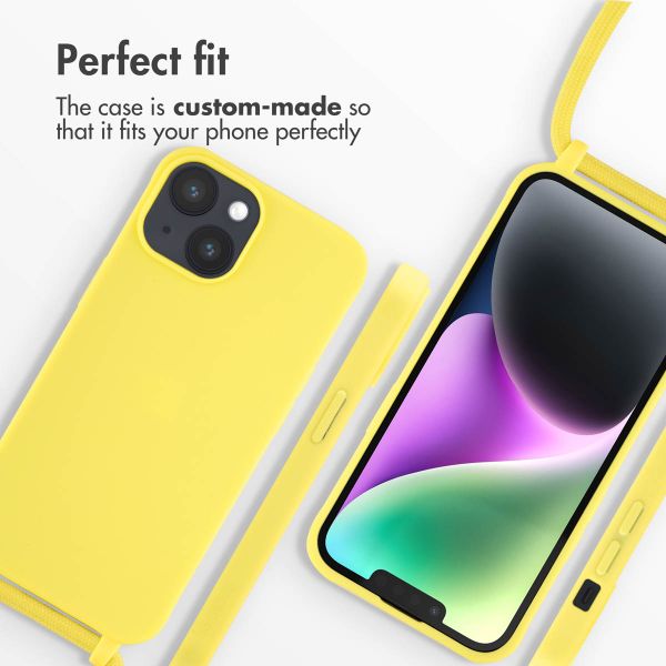 imoshion Silicone Case with Strap Apple iPhone 14 - Yellow
