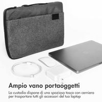 imoshion Laptop hoes 13-14 inch - Laptopsleeve met handvat - Geschikt voor laptops van 13-14 inch - Grijs