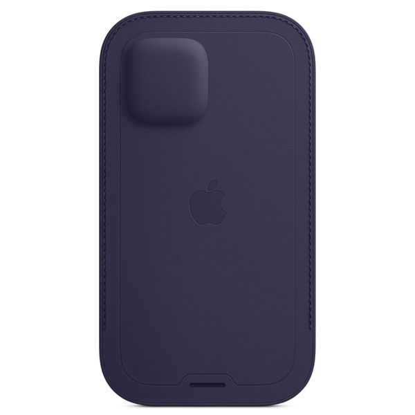 Apple Leather Sleeve MagSafe Apple iPhone 12 (Pro) - Deep Violet