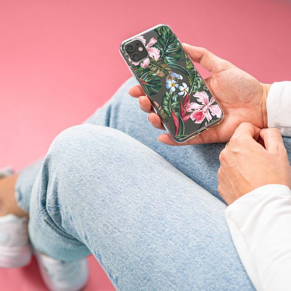 imoshion Design hoesje Samsung Galaxy A72 - Jungle - Groen / Roze