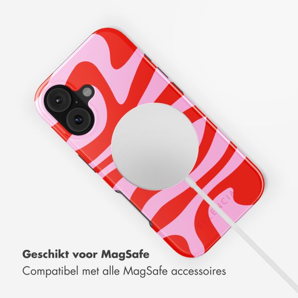 Selencia Vivid Backcover met MagSafe Apple iPhone 17 - Dream Swirl Pink