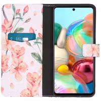 imoshion Design Softcase Bookcase Samsung Galaxy A71 - Bloem - Roze
