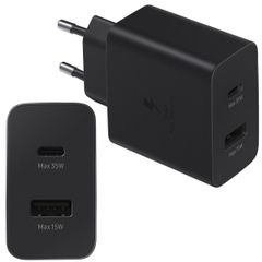 Samsung Originele Power Adapter Samsung Galaxy A52s - Oplader - USB-C en USB aansluiting - Fast Charge - 35W - Zwart