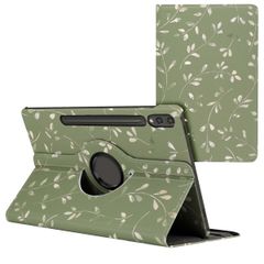 imoshion 360° Draaibare Design Bookcase Samsung Galaxy Tab S10 Plus / Tab S9 Plus / Tab S9 FE Plus - Green Flowers