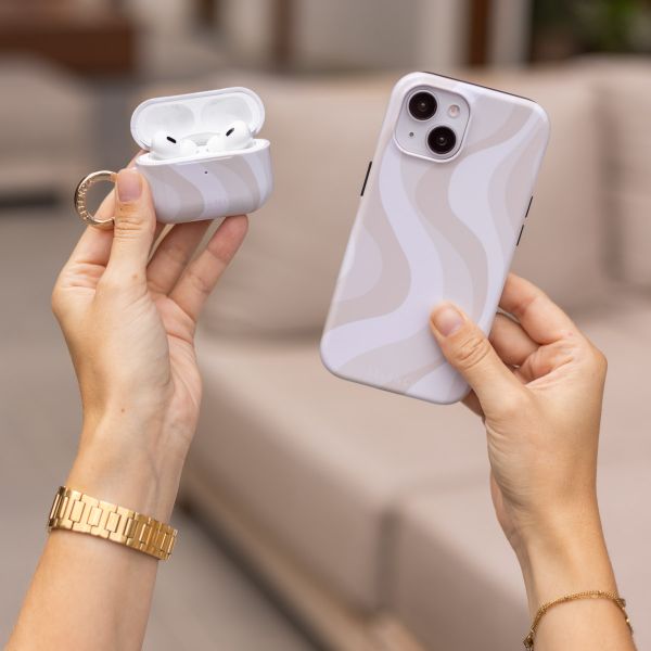 Selencia Vivid case  Apple AirPods 1 / 2 - Desert Waves Beige