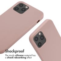 imoshion Silicone Case with Strap Apple iPhone 12 (Pro) - Sand Pink