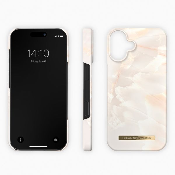 iDeal of Sweden Fashion Backcover Apple iPhone 16 - Rose Pearl Marble