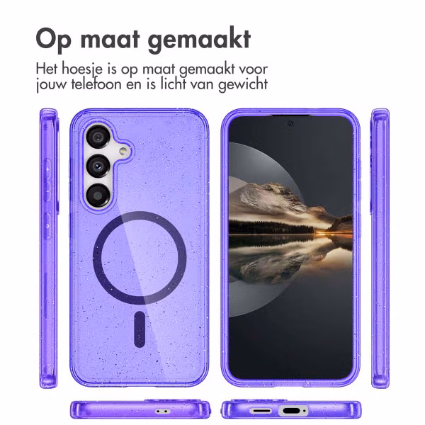imoshion Sparkle Backcover met MagSafe Samsung Galaxy S24 - Glitter Paars