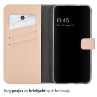 Selencia Echt Leren Bookcase Samsung Galaxy S25 Plus - Dusty Pink
