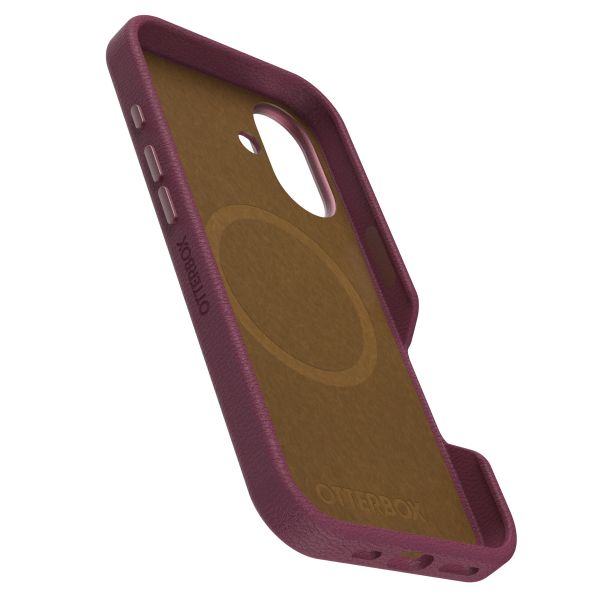 OtterBox Symmetry Cactus leren Backcover met MagSafe Apple iPhone 16 - Maroon Bells