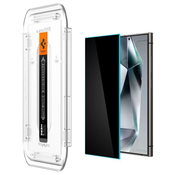 Spigen GLAStR Privacy EZ Fit Screenprotector + Applicator Samsung Galaxy S24 Ultra