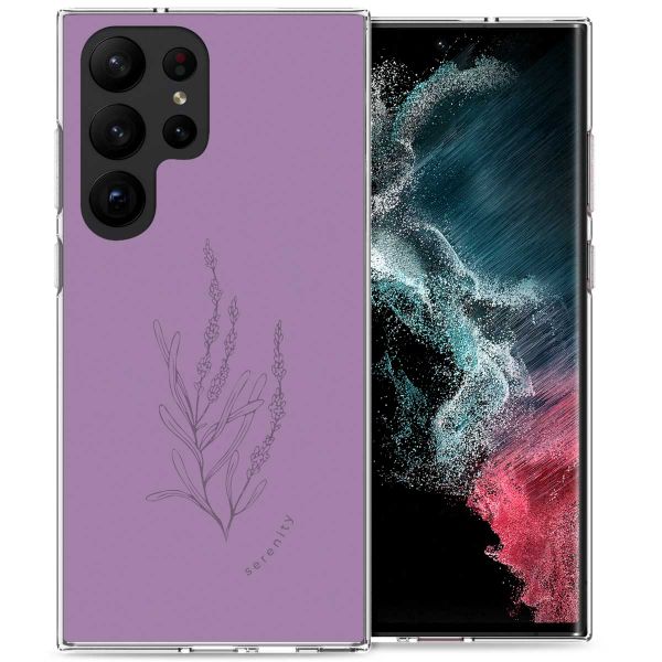 imoshion Design hoesje Samsung Galaxy S23 Ultra - Floral Purple