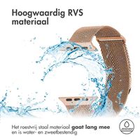 imoshion Milanees magnetisch bandje Apple Watch Series 1 - 11 / SE / Ultra (44/45/46/49 mm) - Maat S - Rosé Goud