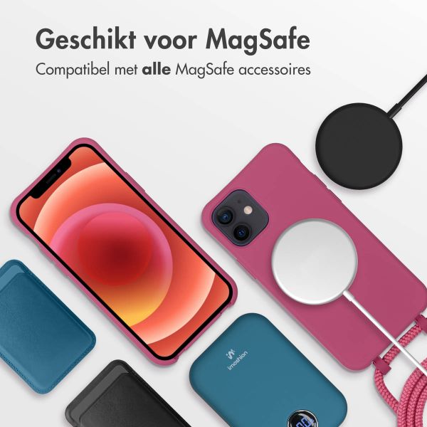 imoshion Color Backcover met afneembaar koord MagSafe iPhone 12 (Pro) - Raspberry