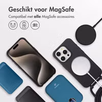 imoshion Color Backcover met afneembaar koord MagSafe Apple iPhone 15 Pro - Zwart