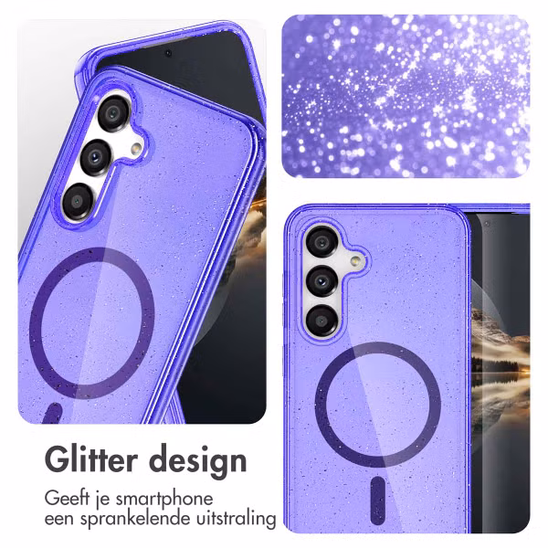 imoshion Sparkle Backcover met MagSafe Samsung Galaxy S24 - Glitter Paars